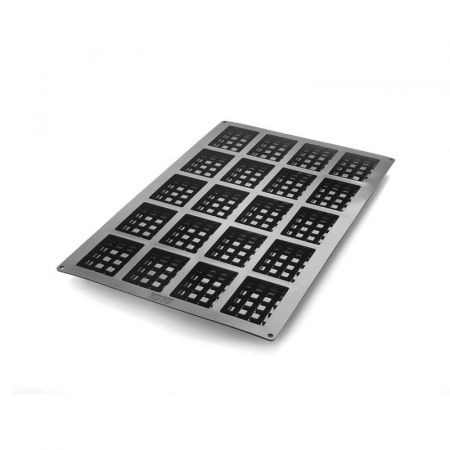 Forme 60x40cm Monoportii, Mignon - Forma Silicon Profesionala Waffle 9.5 x 7 x H 2.4 cm, 16 cavitati (SQ052)