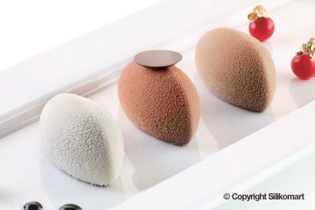 Forme 17.5x30cm Monoportii, Mignon - Forma Silicon Quenelle Mignon 6.3 x 2.9 x h 2.8 cm, 12 cavitati, Silikomart