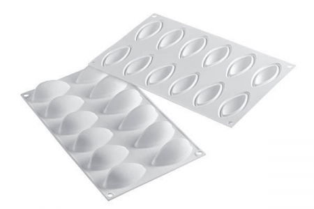 Forma Silicon Quenelle Mignon 6.3 x 2.9 x h 2.8 cm, 12 cavitati, Silikomart [2]