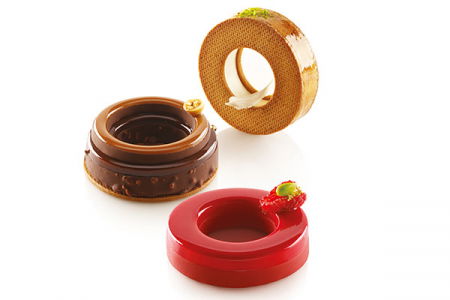 Forme de Silicon Cofetarie - Forma Silicon Ring Ø 8.5/5 x h 1.8 cm, 6 cavitati (2 forme)