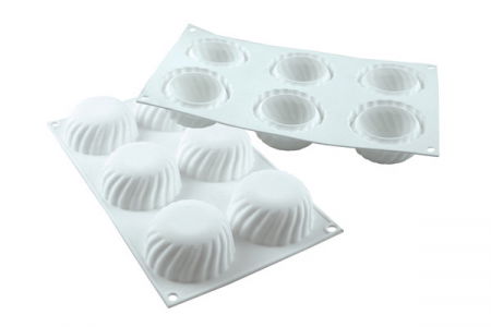 Forme de Silicon Cofetarie - Forma Silicon Samurai Ø 7 x h 3.5 cm, 6 cavitati