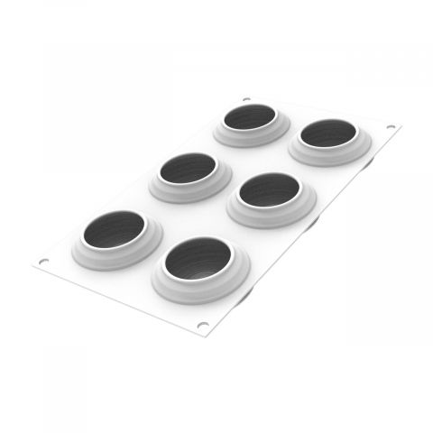 Forme de Silicon Cofetarie - Forma Silicon Sara 7.4 x 7.5 x H 3 cm, 6 cavitati x 100 ml