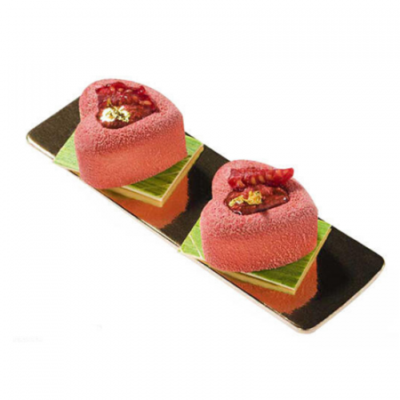 Forme de Silicon Cofetarie - Forma Silicon Savarin Inima 3.4 x 3.3 x h 2 cm, 24 cavitati (SF089)