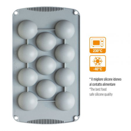 Forme de Silicon Cofetarie - Forma Silicon Semisfera Ø 5 x H 2.5 cm, 11 cavitati