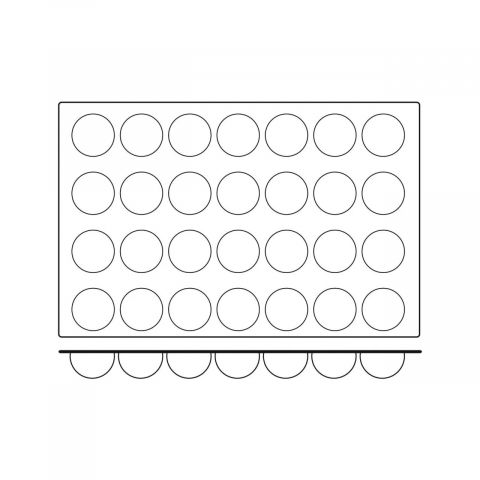 Forma Silicon Semisfere Monoportii Ø 7.9 x H 3.5 cm, 28 cavitati, 90 ml ( SQ003) [3]