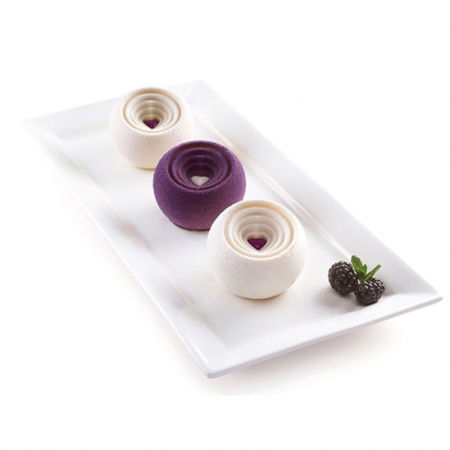 Forme de Silicon Cofetarie - Forma Silicon Sfera cu Inima Ø 7 x H 5.5 cm, 6 cavitati x 130 ml