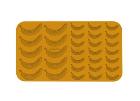 Forme de Silicon Cofetarie - Forma Silicon Silikomart NaturaE Banana 2 modele 10.3 x 5.2 x H 2 cm - 6.2 x 3.1 x H 2 cm, 1.2 - 3.4 ml, 31 cavitati