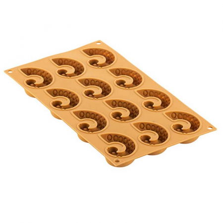 Forme de Silicon Cofetarie - Forma Silicon Silikomart NaturaE Caracatita 6 x 5 x H 2 cm, 20 ml,  12 cavitati