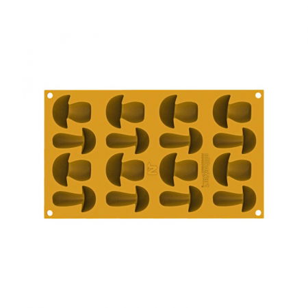 Forme de Silicon Cofetarie - Forma Silicon Silikomart NaturaE Ciupercuta 5.9 x 3.6 x H 1.8 cm, 20 ml, 16 cavitati