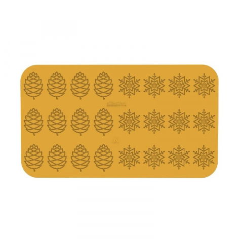 Forma Silicon Silikomart NaturaE Con Brad / Fulgi Ø 6, 6.7 x 4.7 x H 0.2 cm, 24 cavitati [2]