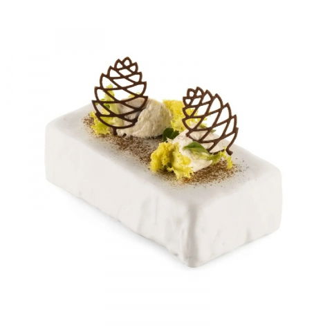 Forme de Silicon Cofetarie - Forma Silicon Silikomart NaturaE Con Brad / Fulgi Ø 6, 6.7 x 4.7 x H 0.2 cm, 24 cavitati