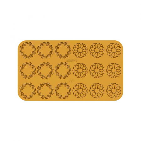 Forme de Silicon Cofetarie - Forma Silicon Silikomart NaturaE Coronite Ø 7.7 x H 0.15 cm, 5 ml, 9+9 cavitati