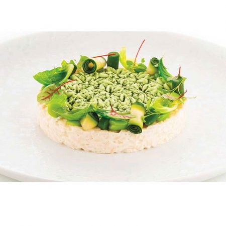 Forme de Silicon Cofetarie - Forma Silicon Silikomart NaturaE Erbetta Ø 10 x H 0.8 cm, 43 ml, 8 cavitati