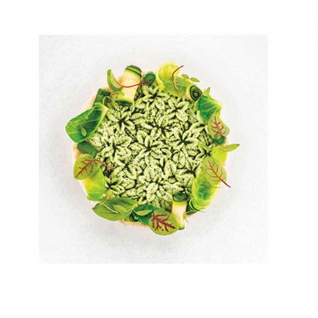 Forma Silicon Silikomart NaturaE Erbetta Ø 10 x H 0.8 cm, 43 ml, 8 cavitati [2]