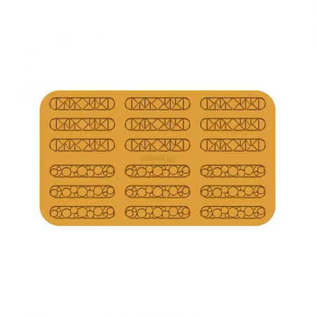 Forme de Silicon Cofetarie - Forma Silicon Silikomart NaturaE Lampo - Ecler 13.1 x 2.6 x H 0.15 cm, 5 ml, 9+9 cavitati