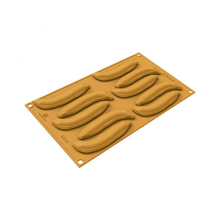 Forme Silicon pentru Decor si Plating - Forma Silicon Silikomart NaturaE Pastaie 11 x 3.5 x H 1.2 cm, 13 ml, 10 cavitati