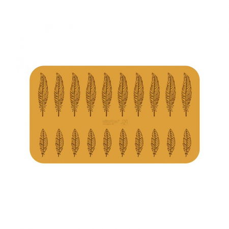 Forme de Silicon Cofetarie - Forma Silicon Silikomart NaturaE Piuma - Penaj 12.1 x 2.8 x H 0.15 cm, 5 ml, 10+10 cavitati