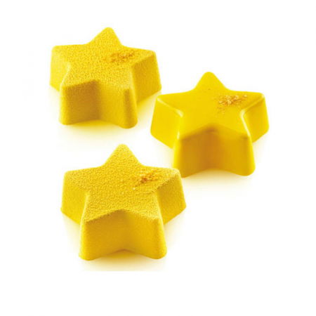 Forme 60x40cm Monoportii, Mignon - Forma Silicon Stea Ø 9.4 x H 3.5 cm, 20 cavitati, 135 ml