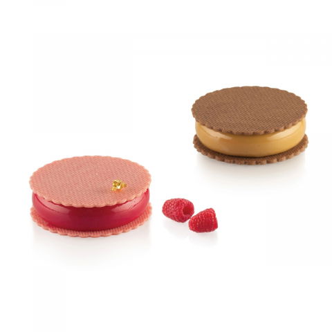 Forme de Silicon Cofetarie - Forma Silicon Sweet Round Ø 8 x H 2.1 cm, 4 cavitati x 95 ml + decupator