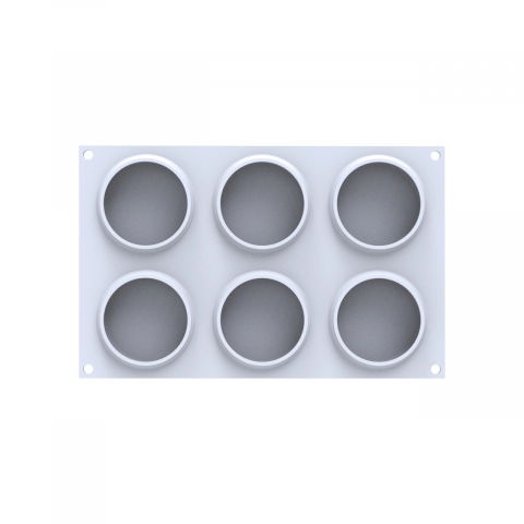 Forma Silicon Sweet Round Ø 8 x H 2.1 cm, 4 cavitati x 95 ml + decupator [3]