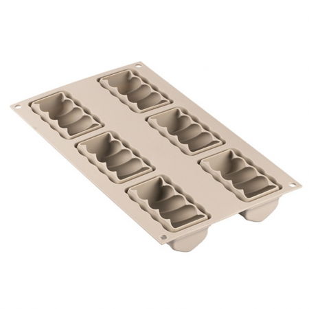 Forme de Silicon Cofetarie - Forma Silicon Swing 8 x 4.5 x H 3.5 cm, 6 cavitati x 95 ml