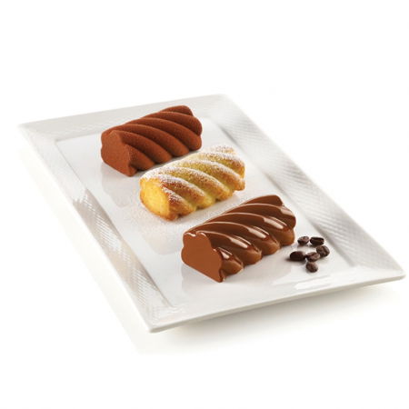 Forme de Silicon Cofetarie - Forma Silicon Swing 8 x 4.5 x H 3.5 cm, 6 cavitati x 95 ml