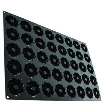 Forme 60x40cm Monoportii, Mignon - Forma Silicon Swirl Monoportii Ø 6.8 x h 3 cm, 40 cavitati, 60 ml (SQ070)