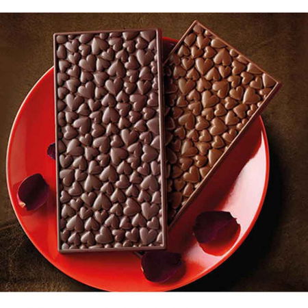 Forme Multicavitati Mici - Forma Silicon Tablete Silikomart Love 15.5 x 7.7 x H 0.9 cm, 85 ml, 1 cavitate (SCG38)