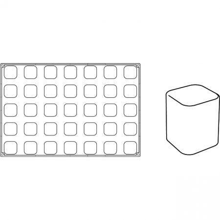 Forma Pavoflex 60x40 cm Tango 5x5xh5.8 cm, 35 cavitati, 130 ml [3]