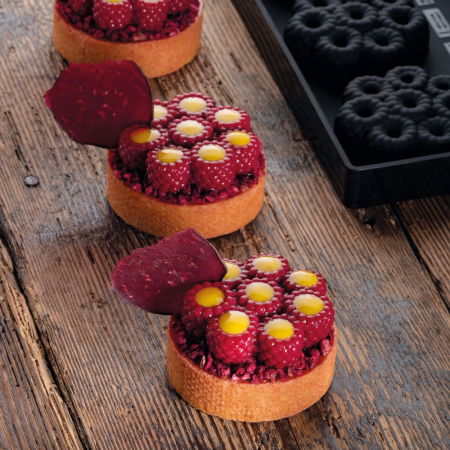 Forme de Silicon Cofetarie - Forma Silicon TOP Scarlet Mini Silicone Ø 6.2 x H 2.1 cm, 8 cavitati, 38 ml