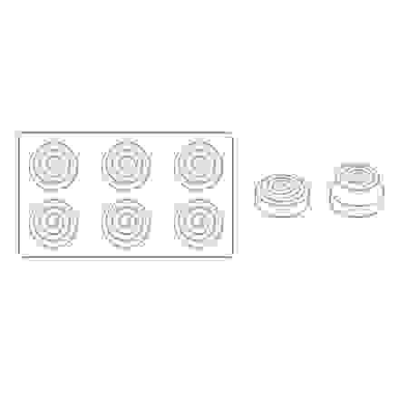 Forme Silicon pentru Decor si Plating - Forma Silicon TOP Spirala Ø6xH1 cm, 8 cavitati