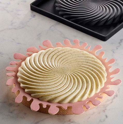 Forme de Silicon Cofetarie - Forma Silicon TOP Twirl Ø 16 x H 1 cm, 1 cavitate, 160 ml