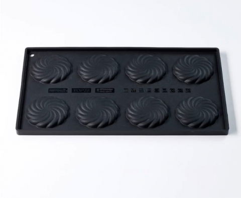 Forme Silicon pentru Decor si Plating - Forma Silicon TOP Twirl Ø 6 × H 0.8 cm, 8 cavitati, 18 ml