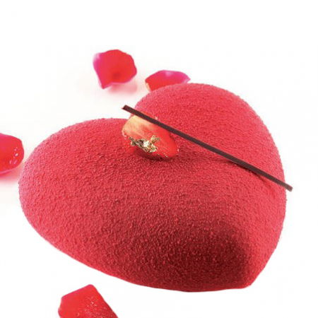 Forme de Silicon Cofetarie - Forma Silicon Tort Inima 3D Amore + Cutter,  14.2 x 13.7 x H 5 cm