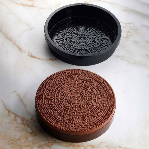 Forme Moderne Tort - Forma Silicon Tort 3D Azteca Ø 18 x H 4 cm, 1000 ml