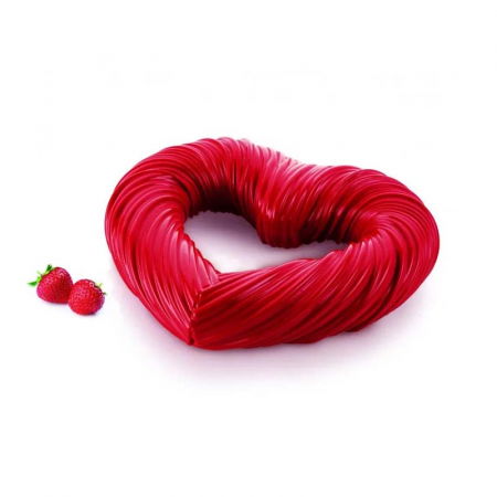 Forme Moderne Tort - Forma Silicon Tort 3D Inima Intreccio 25 x 22 x H 5.2 cm, 1250 ml