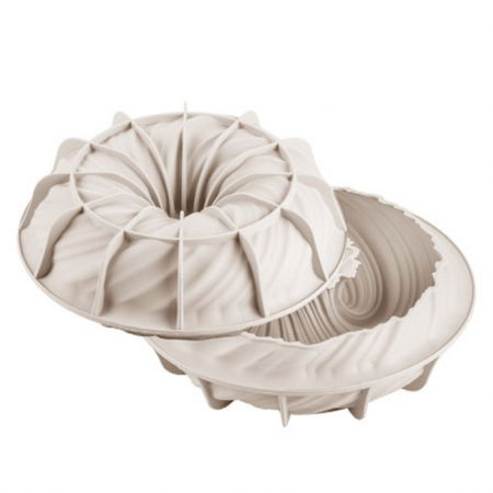 Forme Silicon pentru Torturi si Prajituri - Forma Silicon Tort 3D Intreccio Ø 21 x H 7 cm, 1650 ml