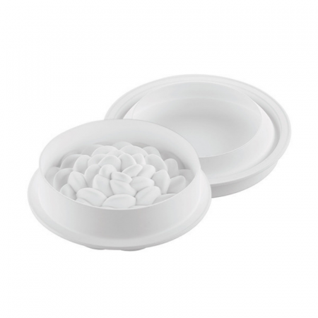 Forme de Silicon Cofetarie - Forma Silicon Tort 3D KIT Fleur Ø 16 x H 8 cm - 2 piese