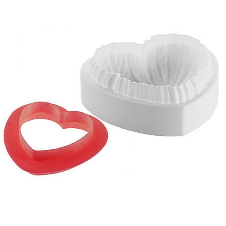 Forme de Silicon Cofetarie - Forma Silicon Tort 3D Lovely 18.2 x 17.3 x H 6.8 cm + decupator