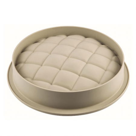 Forme de Silicon Cofetarie - Forma Silicon Tort 3D Matlasat Ø 22 x H 6 cm, 1700 ml