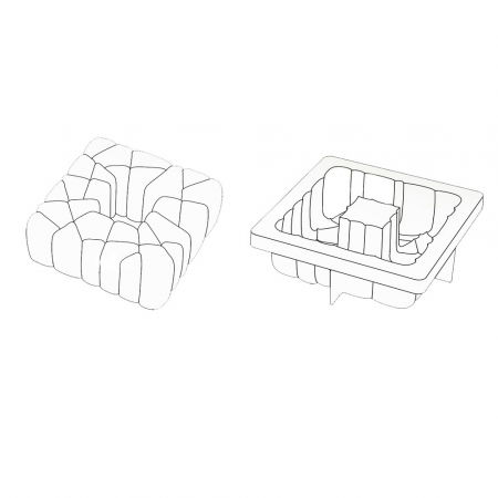 Forme Silicon pentru Torturi si Prajituri - Forma Silicon Tort 3D Patrat 15x15xH5.5 cm