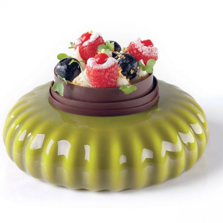 Forme de Silicon Cofetarie - Forma Silicon Tort 3D Plissee Mini Ø14.5xH4 cm