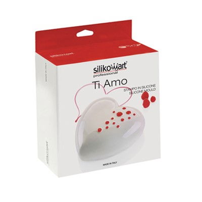 Forma Silicon Tort Inima 3D Ti Amo + Cutter, 17 x 16.4 x H 6.3 cm [2]