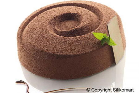 Forme Silicon pentru Torturi si Prajituri - Forma Silicon Tort 3D Vortex Ø 18 x H 4.8 cm