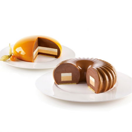 Forme de Silicon Cofetarie - Forma Silicon Tort / Insertie 3D Ø 9.2/15/17.5 x H2.5 cm, 18/300/600 ml