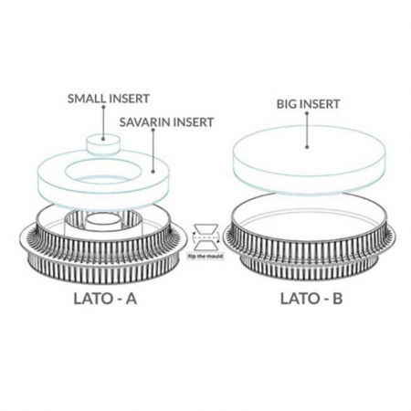 Forma Silicon Tort / Insertie 3D Ø 9.2/15/17.5 x H2.5 cm, 18/300/600 ml [3]