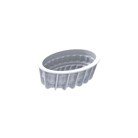 Forme de Silicon Cofetarie - Forma Silicon Tort Pleincoeur Oval 17.6 x 10.4 x H 6 cm, 665 ml