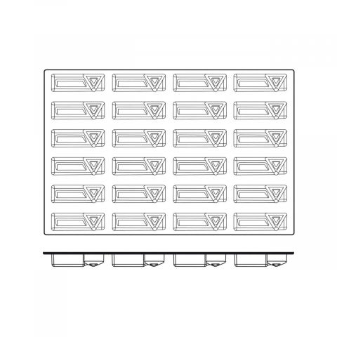 Forma Silicon Triangle Monoportii 12 x 3.65 x H 3.1 cm, 24 cavitati, 109 ml (SQ037) [2]