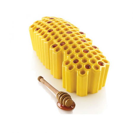 Forme Silicon Trunchi - Forma Silicon Trunchi Fagure 25 x 9 x H 7.3 cm, 1100 ml (BEEHIVE 1100)