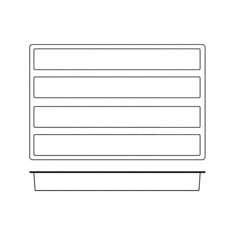 Forma Silicon Trunchi Rectangular 49.5 x 7 x H 7 cm, 4 cavitati, 2400 ml, (SQ016) [3]